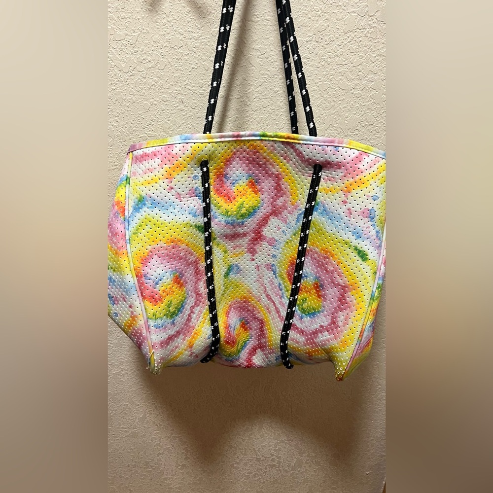 No Boundaries Vibrant Swirl Tote Bag or beac bag neoprene